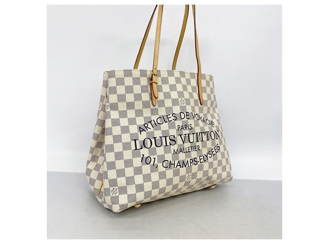 Bolso Tote Cabas MM Louis Vuitton Damier Azur Blanco - vista 2