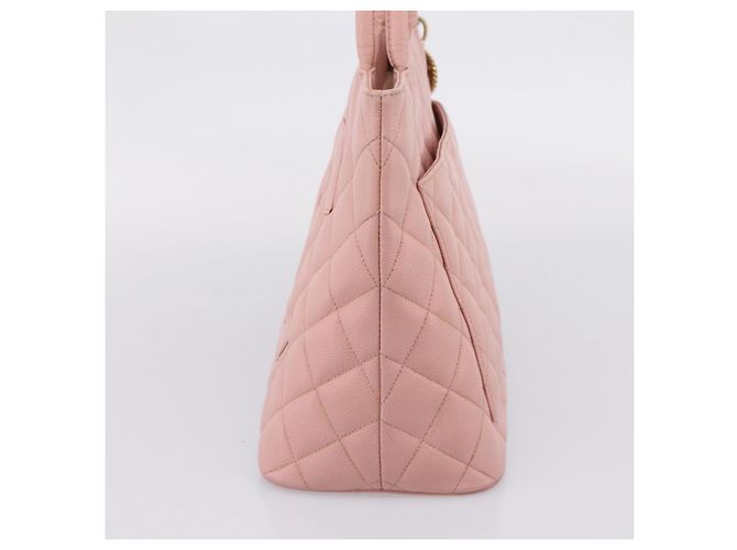 Chanel Medallion Quilted Caviar Rosa - vista 4