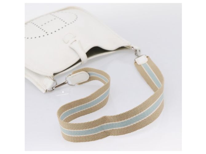 Hermès Borsa Hermes Evelyne Gen I Togo GM Bianco - vista 7