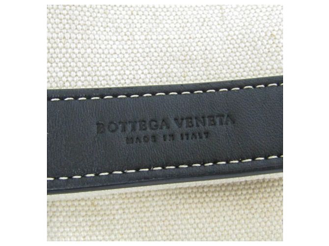 Bottega Veneta Fold Over Canvas with Leather Beige - vue 4