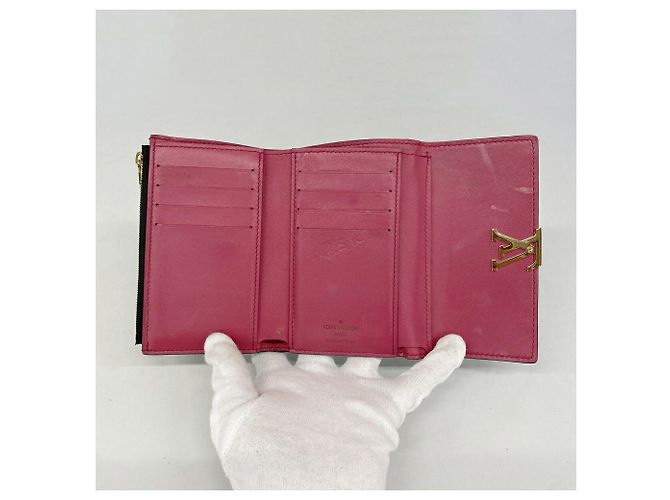 Carteira Tri-fold Louis Vuitton Preto Rosa - vista 3