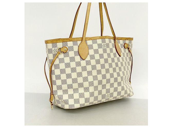 Borsa Tote Louis Vuitton Damier Azur Neverfull PM Bianco - vista 2