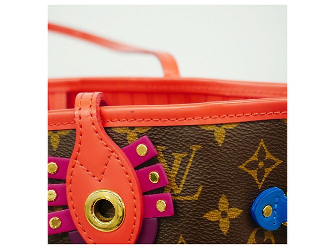 Louis Vuitton Monogram Totem Neverfull MM Tote Bag Braun - Ansicht 8