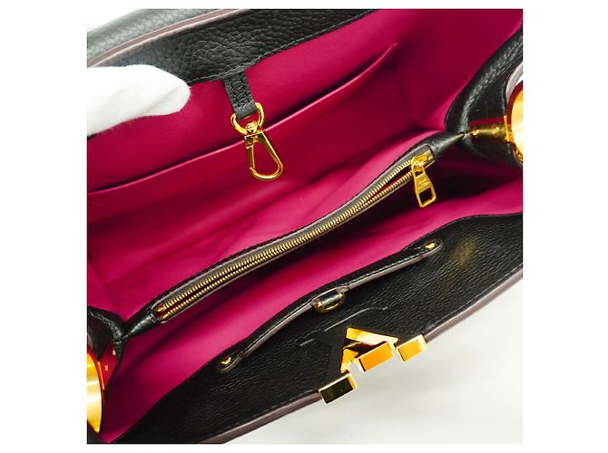Louis Vuitton Capucines MM Handtasche Schwarz - Ansicht 4