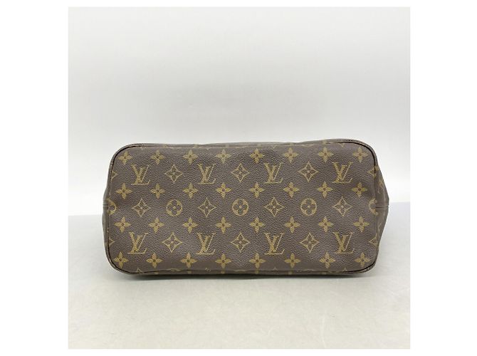 Borsa Tote Louis Vuitton Monogram Neverfull MM Marrone - vista 3