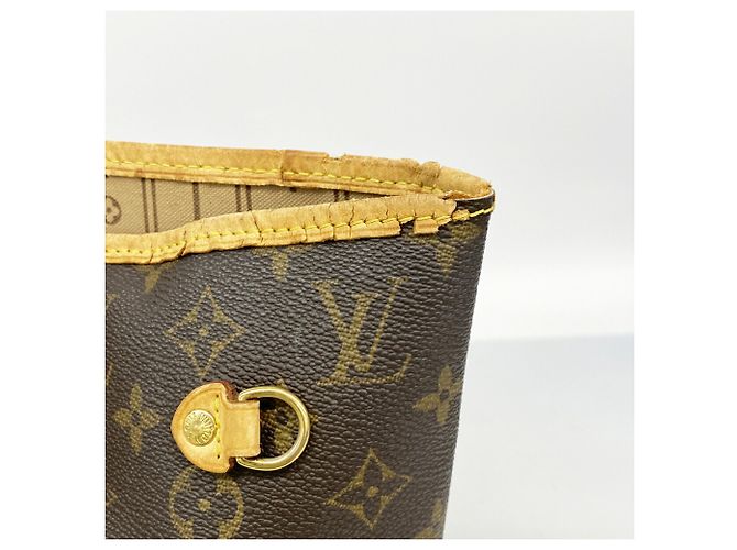 Borsa Tote Louis Vuitton Monogram Neverfull MM Marrone - vista 6
