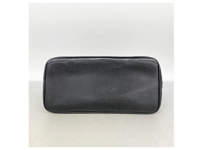 Borsa Tote Chanel in pelle di vitello martellata nera Nero - vista 3