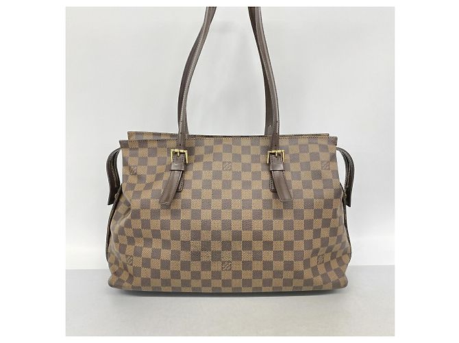 Louis Vuitton Damier Chelsea Tote Bag in Ebene Damier ebene - vista 10