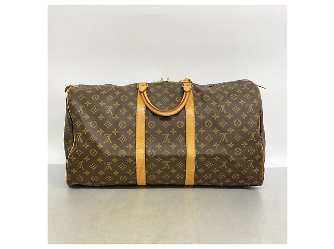 Louis Vuitton Boston Monogram Keepall 55 Brown - view 11