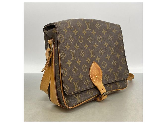 Borsa a tracolla Louis Vuitton Monogram Cartouchiere GM Marrone - vista 2