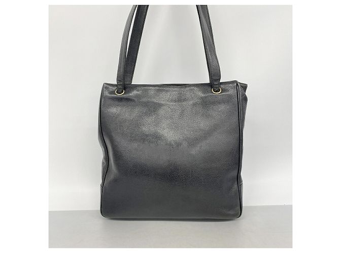 Bolso Tote Chanel de piel de becerro granulada Negro - vista 10