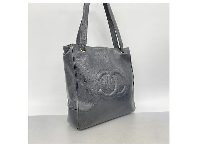 Bolso Tote Chanel de piel de becerro granulada Negro - vista 2