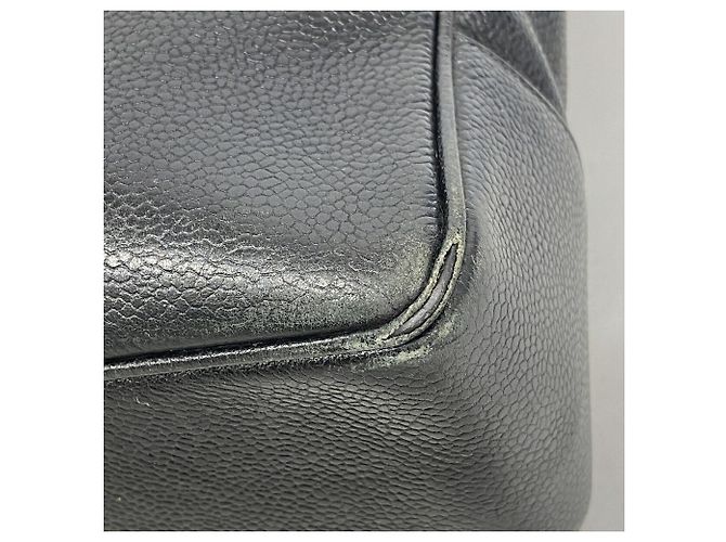 Bolso Tote Chanel de piel de becerro granulada Negro - vista 6