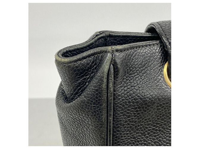 Bolso Tote Chanel de piel de becerro granulada Negro - vista 7
