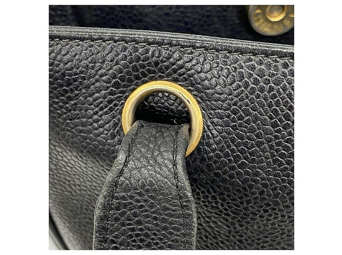 Bolso Tote Chanel de piel de becerro granulada Negro - vista 8