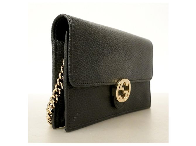 Borsa a tracolla con portafoglio in pelle Gucci Interlocking G Nero - vista 2