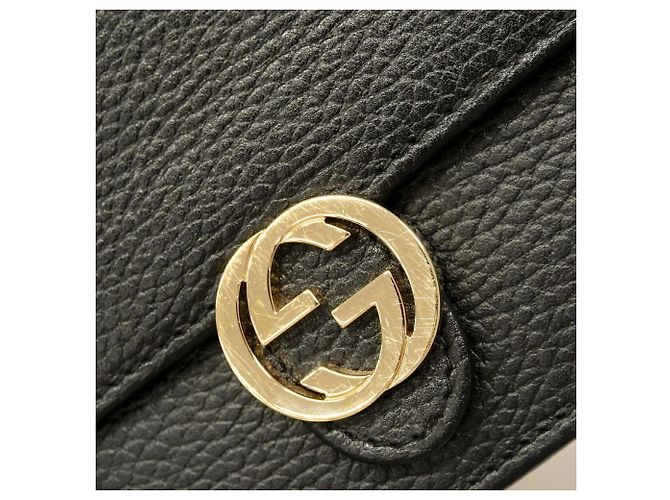 Borsa a tracolla con portafoglio in pelle Gucci Interlocking G Nero - vista 8
