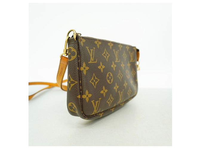 Borsa Louis Vuitton Monogram Pochette Accessoires Marrone - vista 2