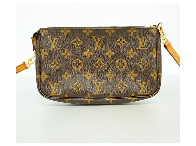 Borsa Louis Vuitton Monogram Pochette Accessoires Marrone - vista 9