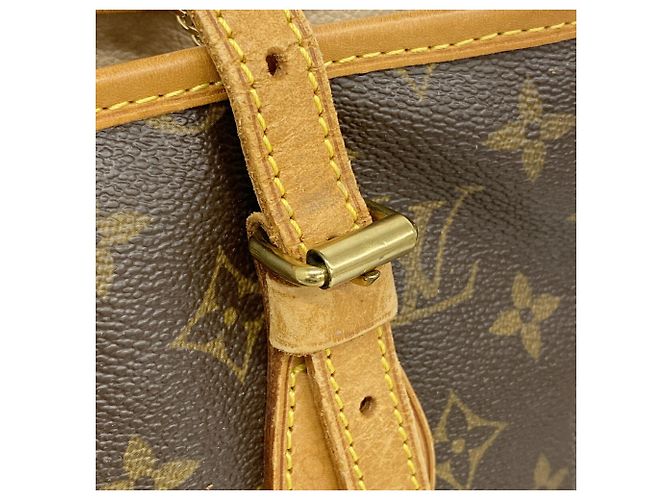 Borsa Tote Louis Vuitton Monogram Bucket PM Marrone - vista 10