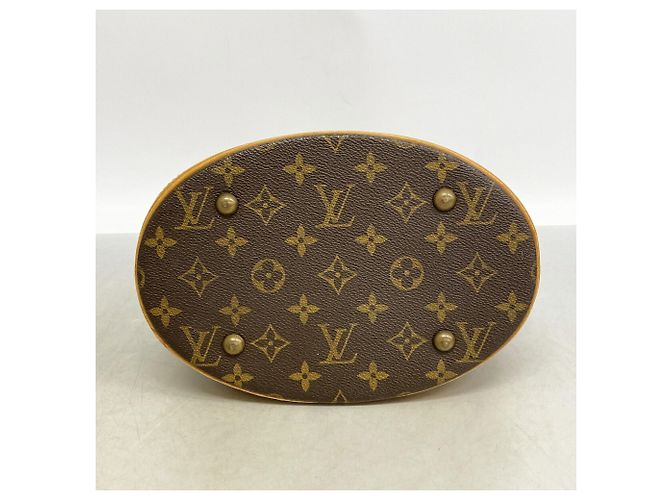 Borsa Tote Louis Vuitton Monogram Bucket PM Marrone - vista 3