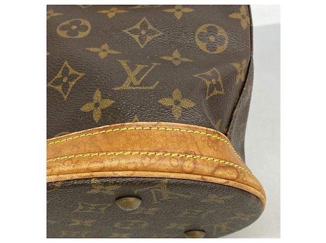 Borsa Tote Louis Vuitton Monogram Bucket PM Marrone - vista 6