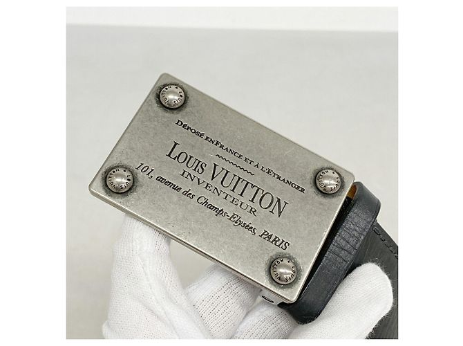 Cintura Louis Vuitton da uomo nera Ceinture Inventeur M9813 Nero - vista 9