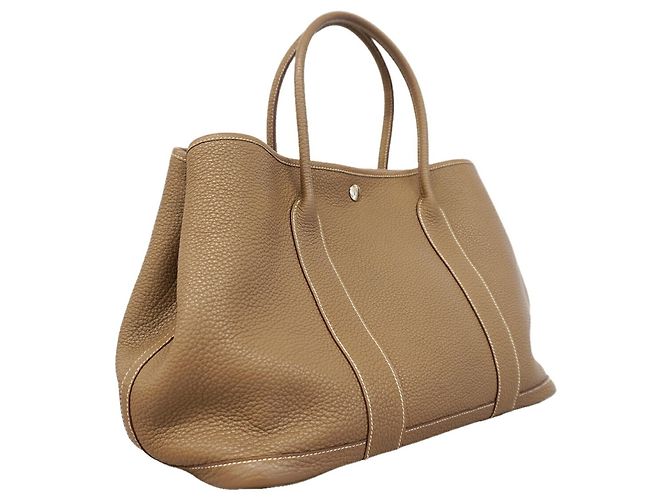Hermès Sac Cabas Hermes Garden PM Taupe - vue 2