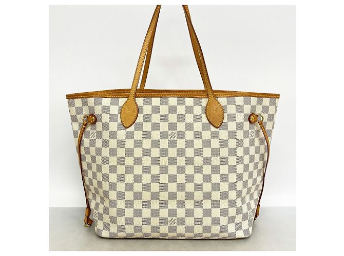 Louis Vuitton Damier Azur Neverfull MM Tote Bag Braun - Ansicht 11