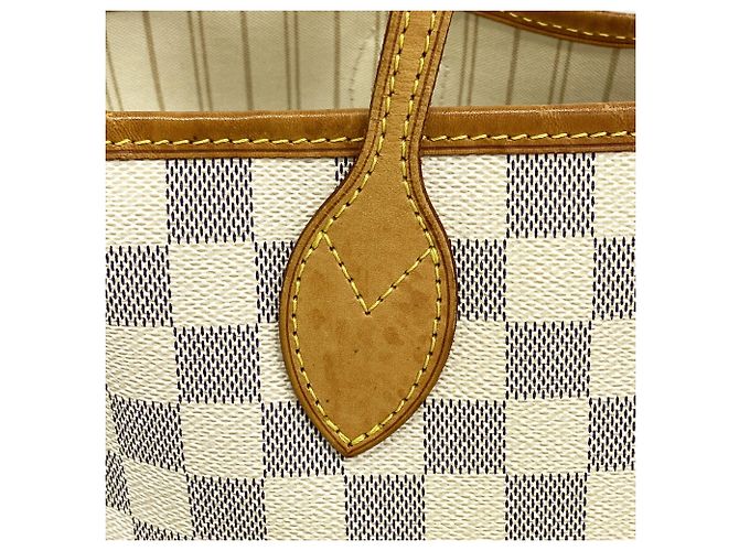 Louis Vuitton Damier Azur Neverfull MM Tote Bag Braun - Ansicht 9