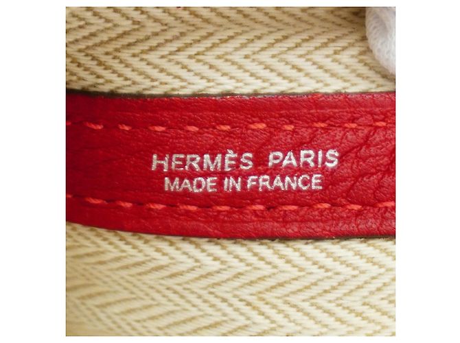 Hermès Sac Cabas Hermes Garden PM Rouge - vue 5
