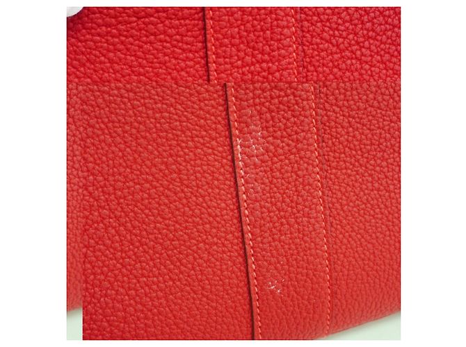 Hermès Sac Cabas Hermes Garden PM Rouge - vue 9