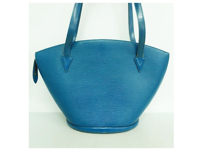 Borsa a tracolla Louis Vuitton Epi Saint Jacques Blu - vista 10