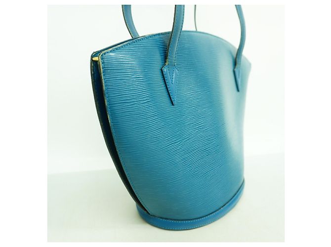 Borsa a tracolla Louis Vuitton Epi Saint Jacques Blu - vista 2