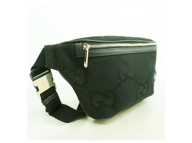 Borsa a tracolla Gucci Jumbo GG Canvas Nero - vista 2