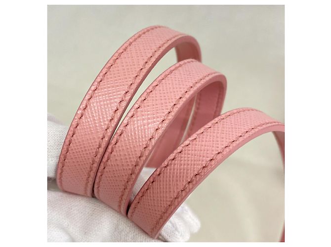 Borsa Prada in pelle Saffiano rosa - vista 10