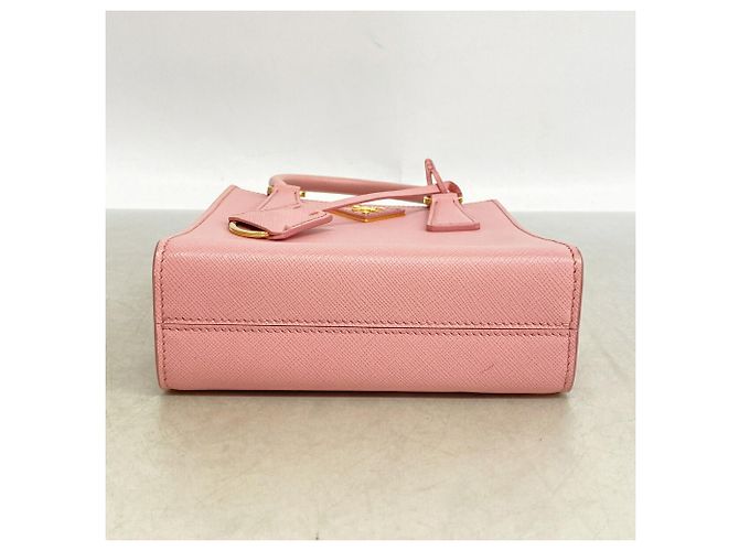 Borsa Prada in pelle Saffiano rosa - vista 3
