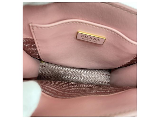Borsa Prada in pelle Saffiano rosa - vista 4