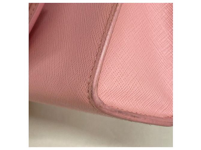 Borsa Prada in pelle Saffiano rosa - vista 6