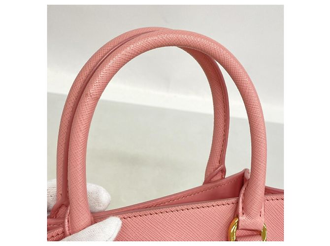 Borsa Prada in pelle Saffiano rosa - vista 9