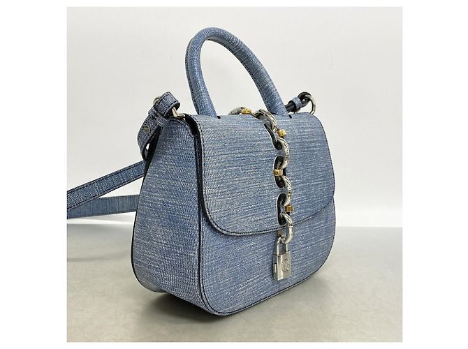 Bolso Louis Vuitton Epi Denim Chain It PM Azul - vista 2