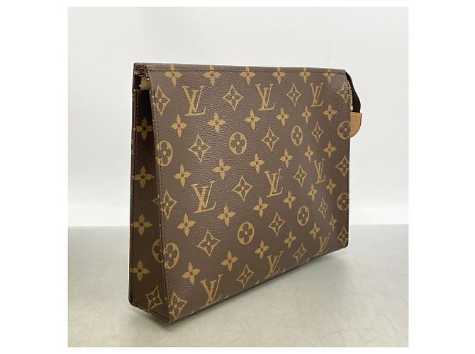 Louis Vuitton Monogram Pochette Toilette 26 Clutch Bag Castaño - vista 2