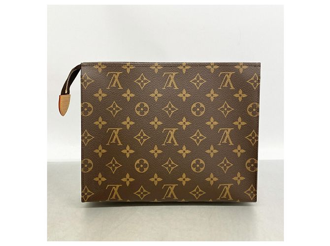 Louis Vuitton Monogram Pochette Toilette 26 Clutch Bag Castaño - vista 7