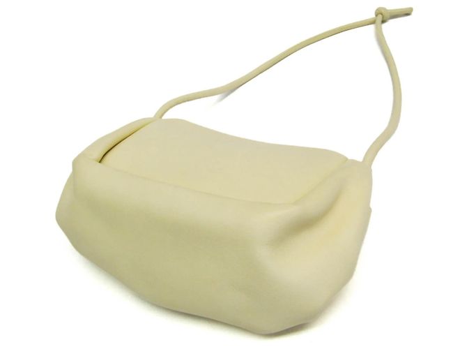 Bottega Veneta Beak Leather Small Beige - Ansicht 2