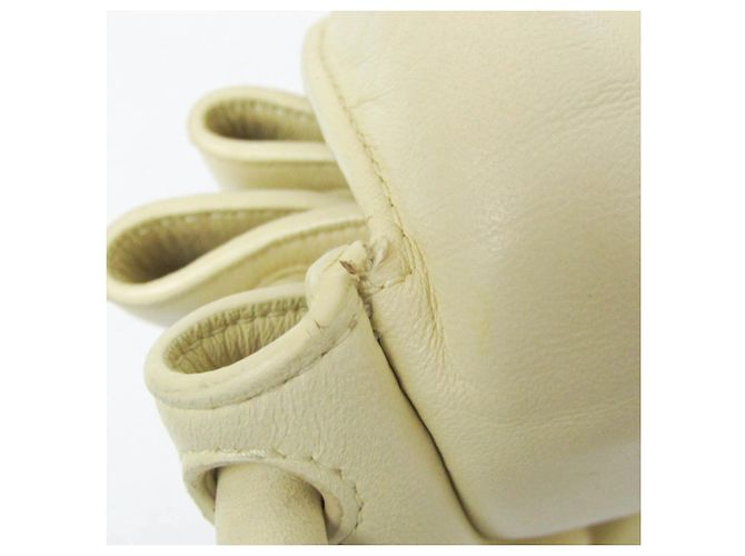 Bottega Veneta Beak Leather Small Beige - Ansicht 7