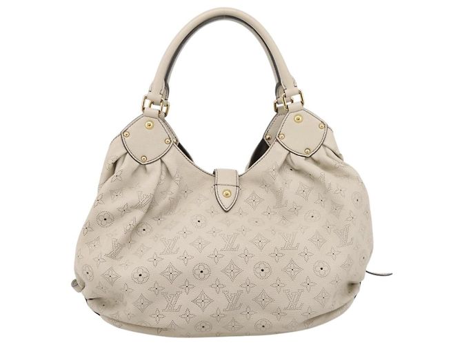 Louis Vuitton L Hobo Mahina Leather Beige - vista 2