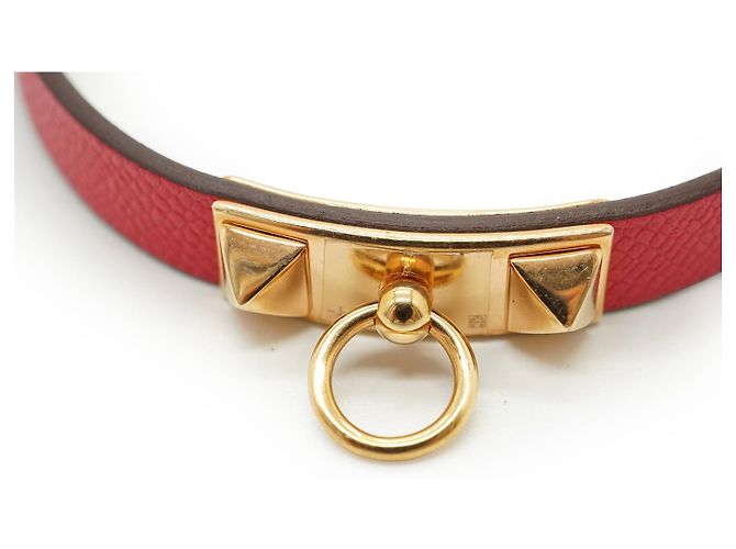 Hermès Bracciale Rivale Mini T2 Marrone Rosa D'oro - vista 10