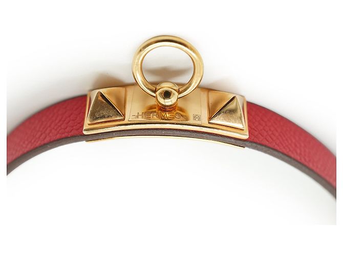 Hermès Bracciale Rivale Mini T2 Marrone Rosa D'oro - vista 11
