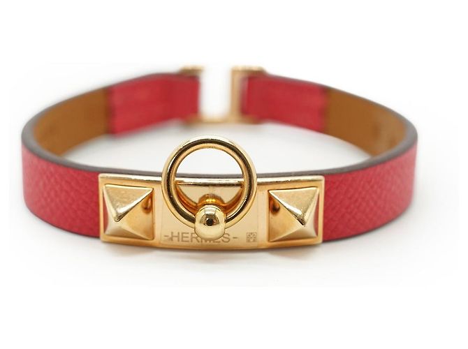 Hermès Bracciale Rivale Mini T2 Marrone Rosa D'oro - vista 2