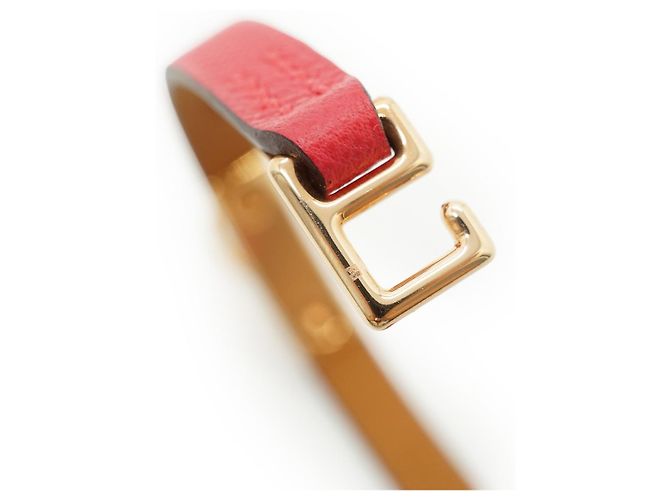 Hermès Bracciale Rivale Mini T2 Marrone Rosa D'oro - vista 6